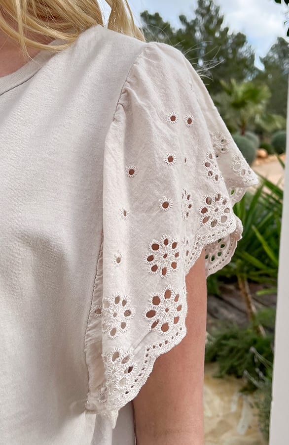 Broderie Detailed Top Leya Ecru – shirts & tops — foto 6