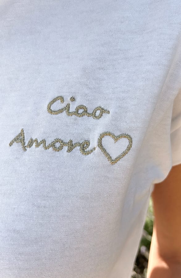 Ciao Amore T-Shirt Sterre Wit Goud – shoparchief — foto 4