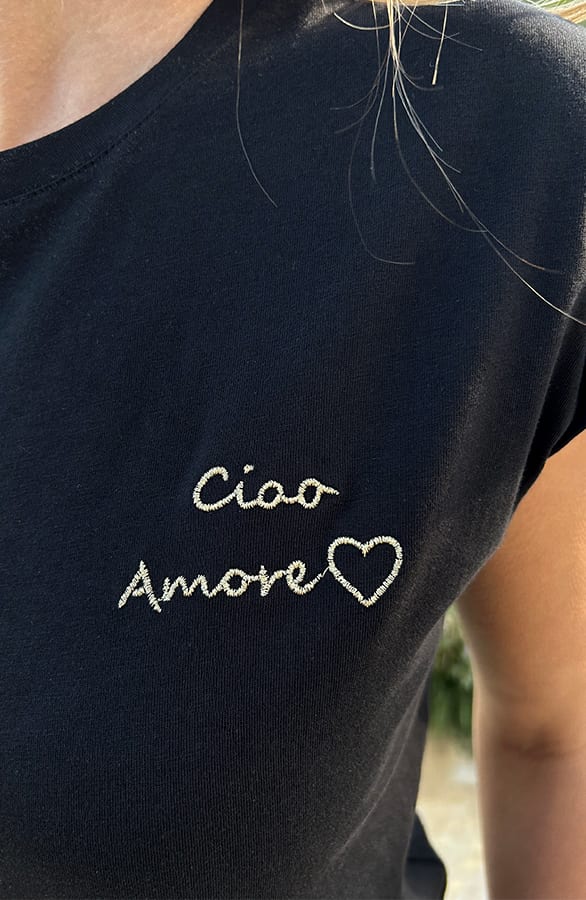 Ciao Amore T-Shirt Sterre Zwart Goud – shoparchief — foto 5
