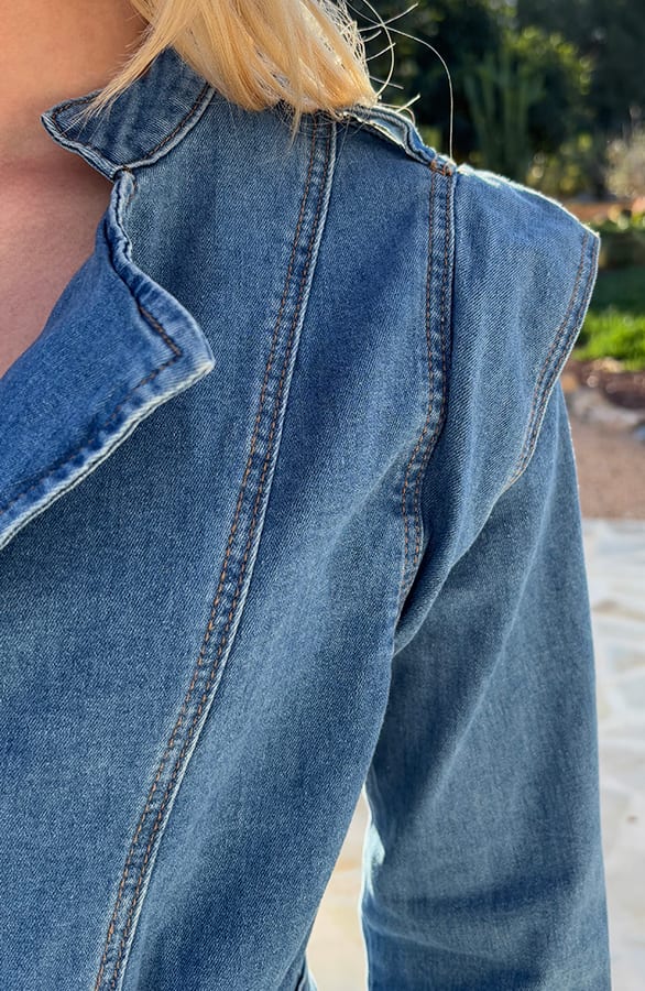Denim Jumpsuit Met Schouderdetail Rowan – shoparchief — foto 8