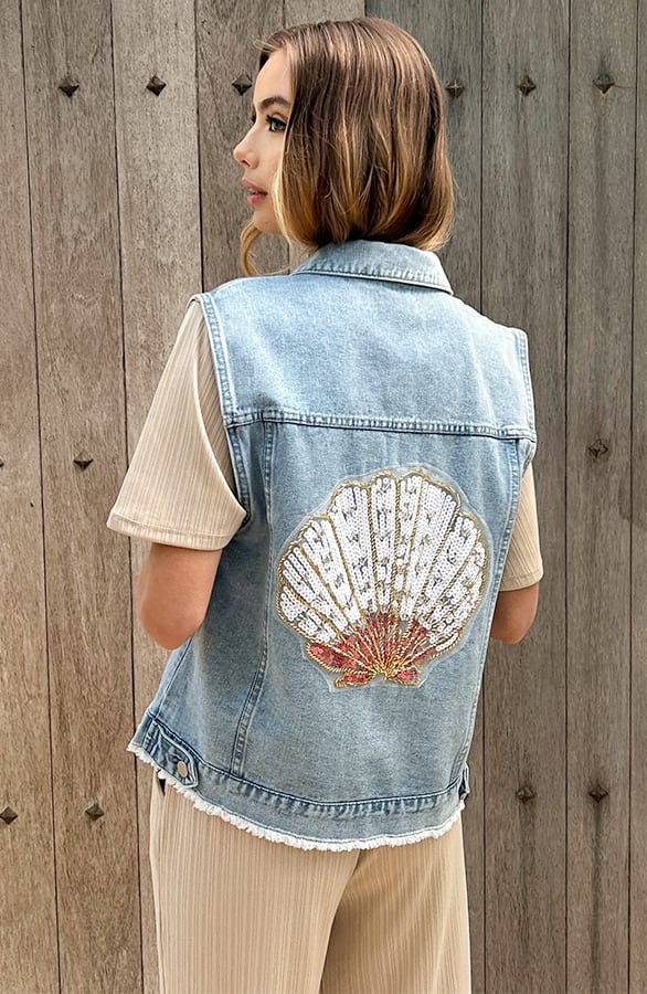 Denim Schelpen Gilet – vesten — foto 6