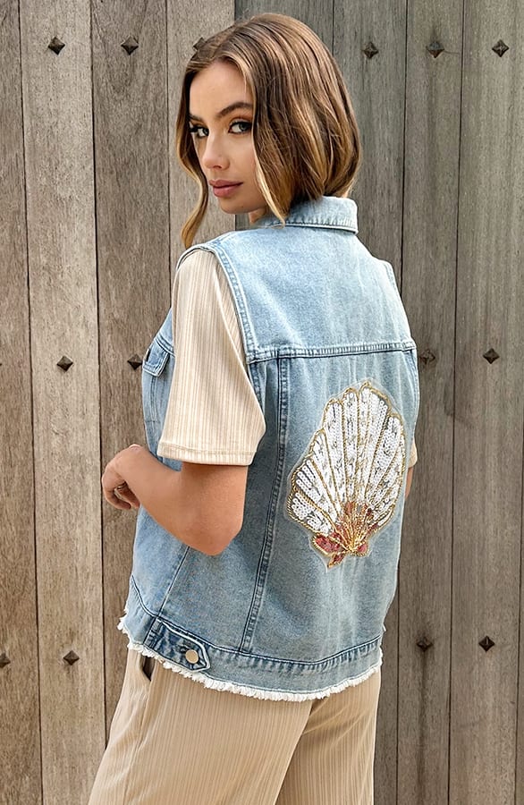 Denim Schelpen Gilet – vesten — foto 4