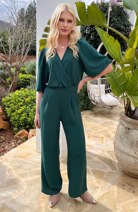 Dubai Jumpsuit V-Hals Elsa Emerald – shoparchief — foto 6