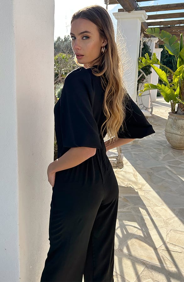 Dubai Jumpsuit V-Hals Elsa Zwart – shoparchief — foto 2