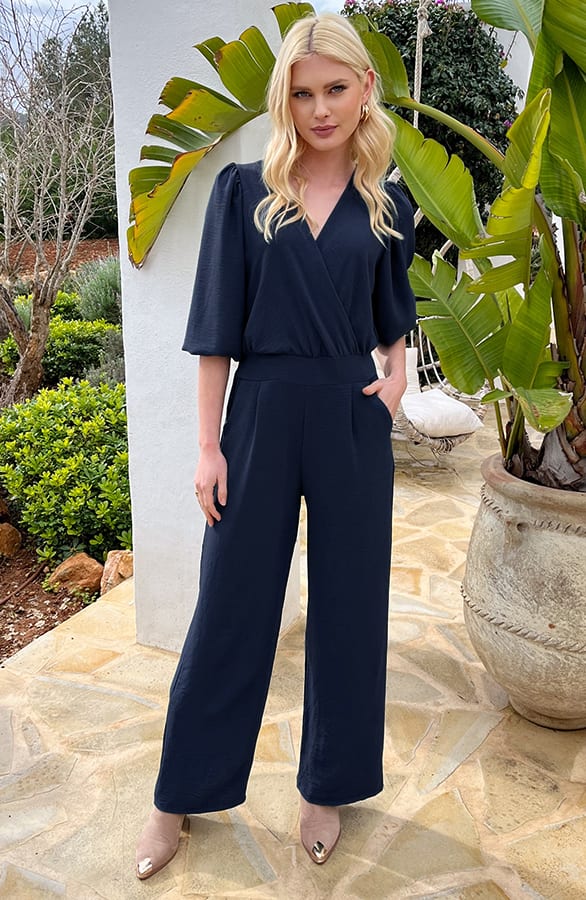 Dubai Jumpsuit V-Hals Elsa Navy – shoparchief — foto 4
