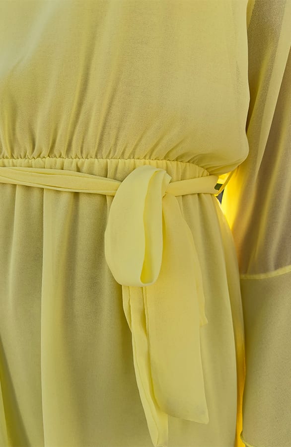 Elegant Ruffle Jurk Suus Butter Yellow – shoparchief — foto 7