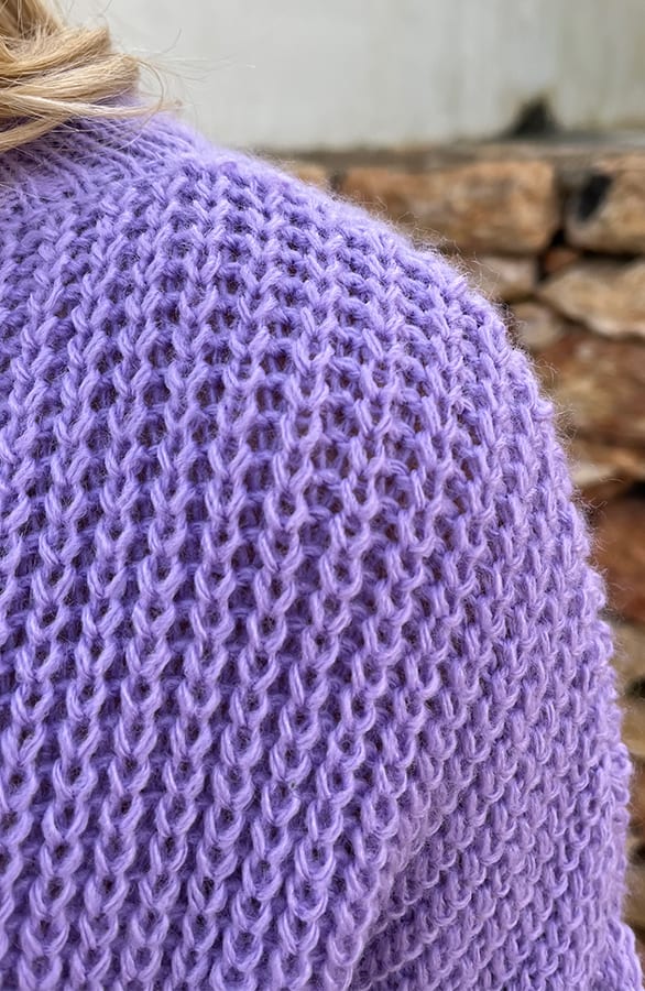 Gehaakte Pofmouwen Trui Emilia Lila – shoparchief — foto 7
