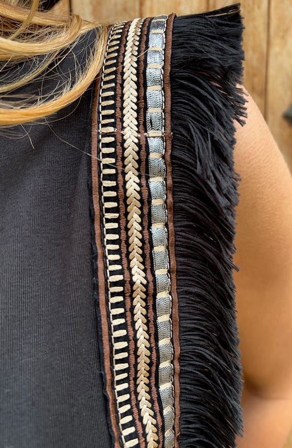 Gouden Detail Top Aileen Zwart – shoparchief — foto 6