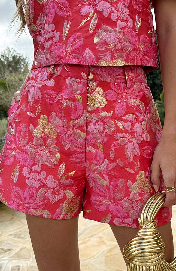 Romantic Jacquard Short Merel Fuchsia – shorts