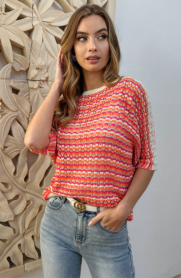Lurex Gehaakte Top Benthe Neon – shirts & tops