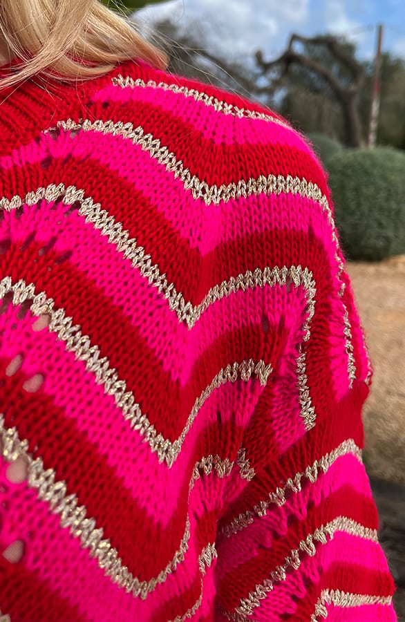 Lurex Zigzag Top Noély Fuchsia – shoparchief — foto 4