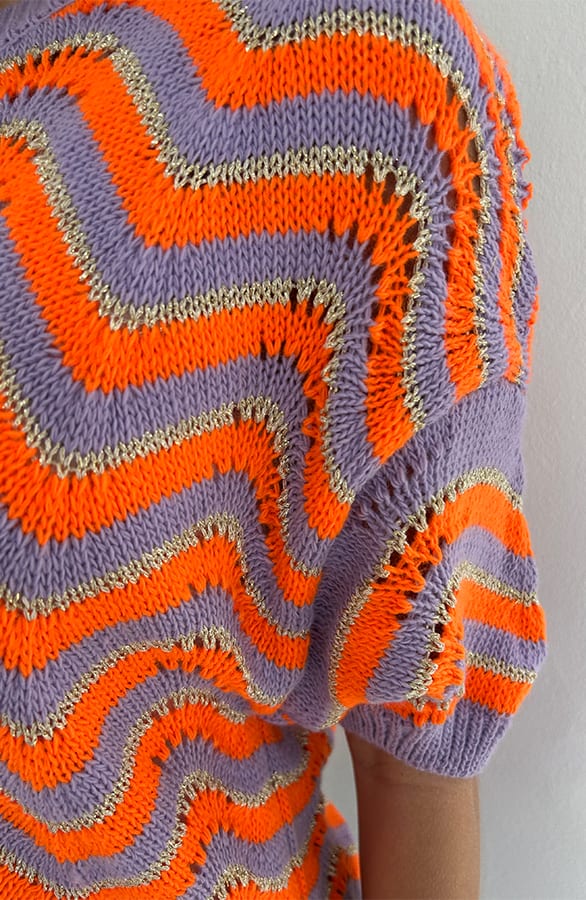 Lurex Zigzag Top Noély Paars – truien — foto 6