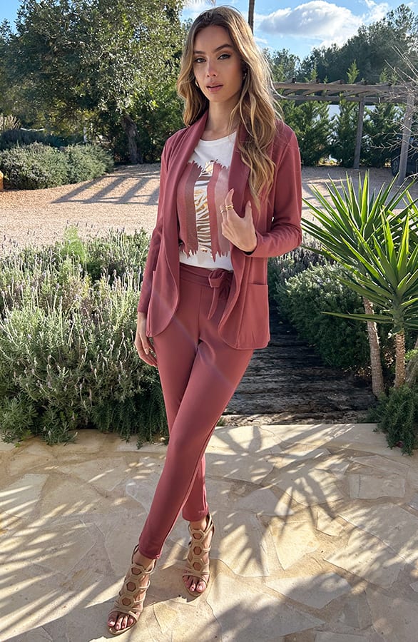 Metallic Print Top Kaia Dust Roze – shoparchief — foto 4