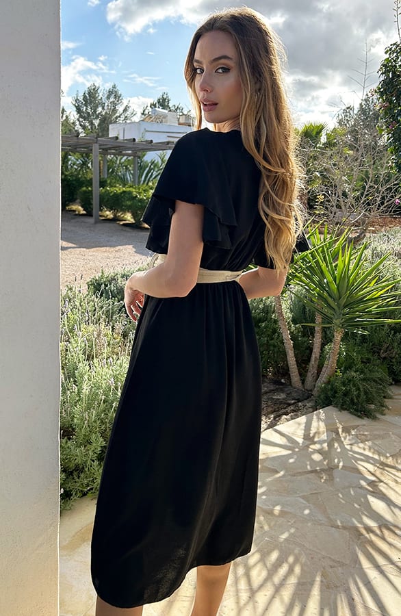 Midi Jurk Nikkie Zwart – shoparchief — foto 2