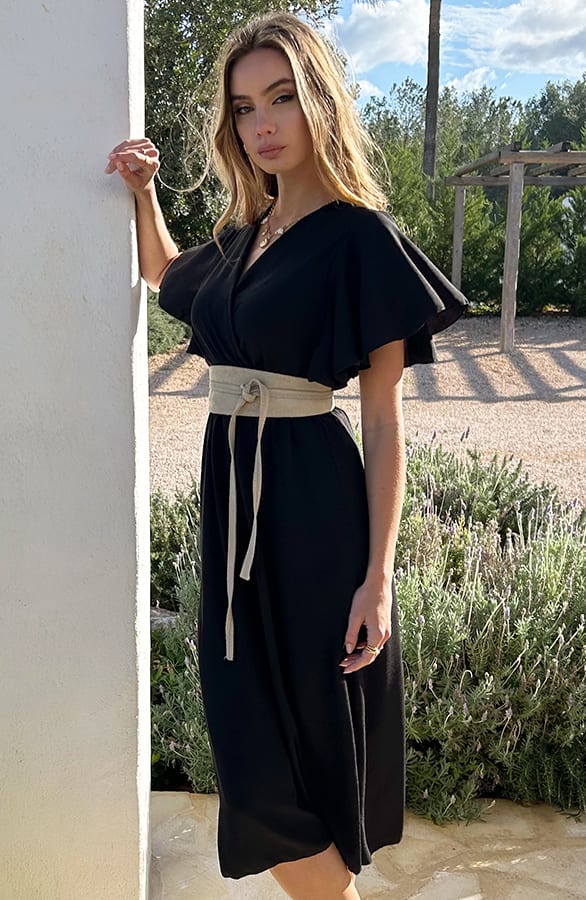 Midi Jurk Nikkie Zwart – shoparchief — foto 3