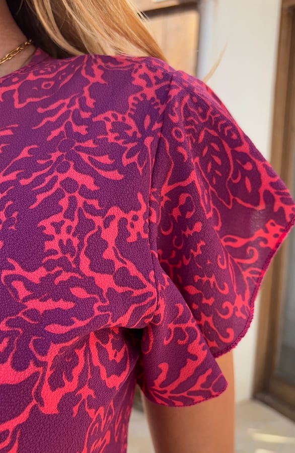 Midi Jurk Print Jenny Paars Koraal – alle jurkjes — foto 6