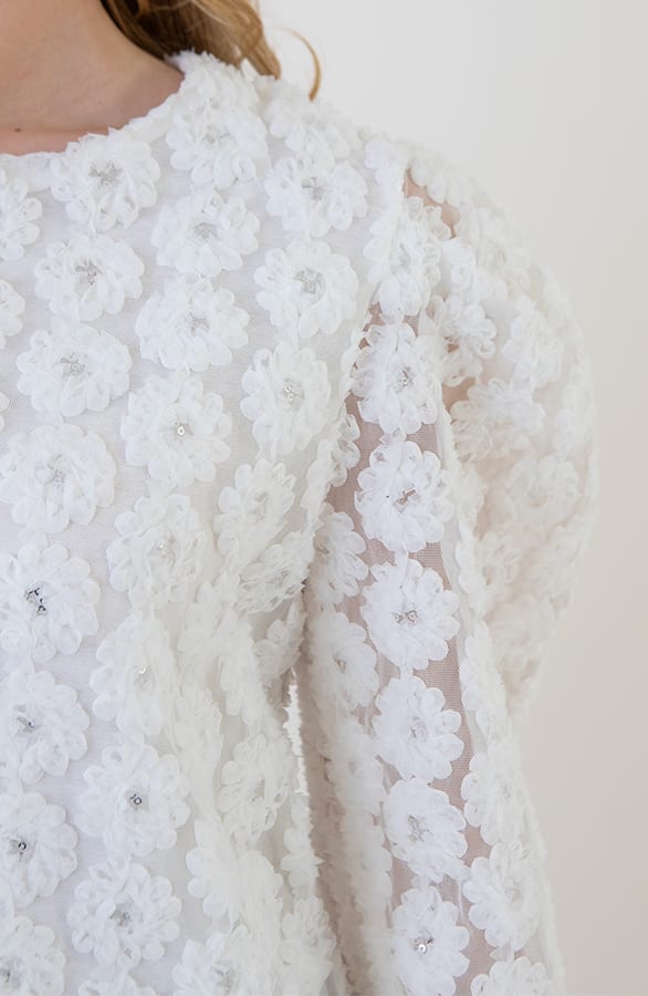 Puff Sleeve Blouse Shelly Ecru – kleding — foto 7
