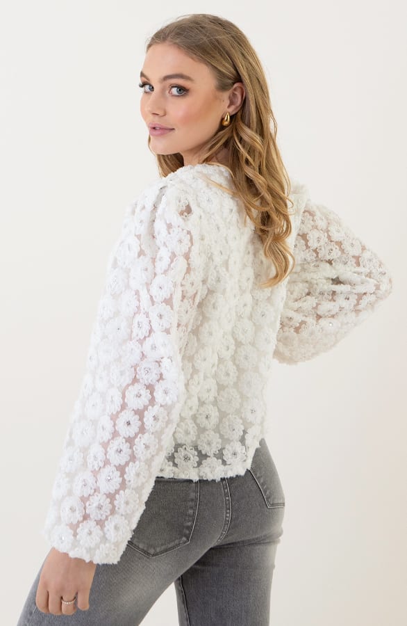 Puff Sleeve Blouse Shelly Ecru – kleding — foto 6