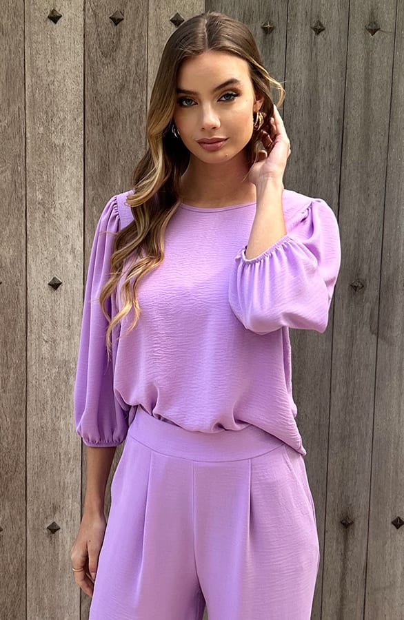 Puff Sleeve Top Lilly Lila – shirts & tops — foto 5