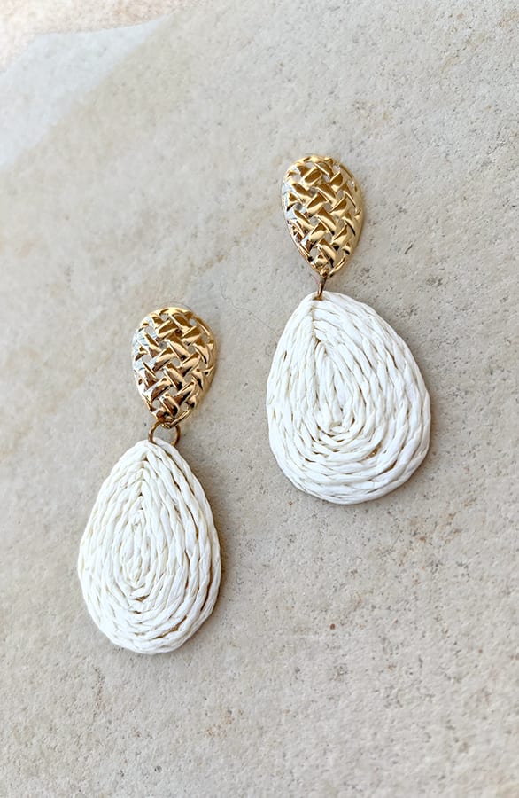 Raffia Oorbellen Esmae Goud – shoparchief