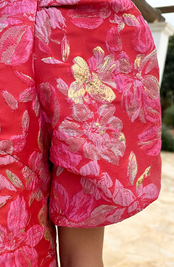 Romantic Jacquard Roses Top Merel Fuchsia – shirts & tops — foto 6