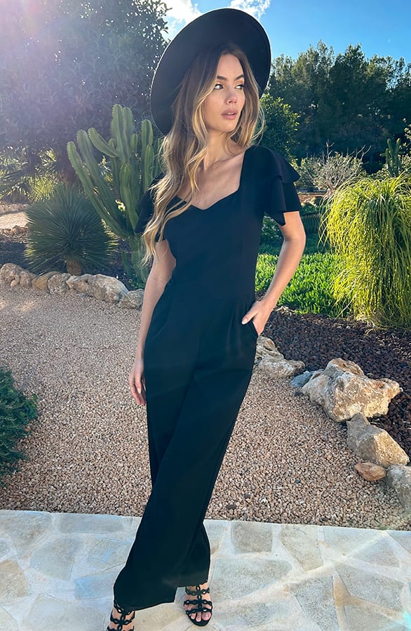 Ruffle Scuba Jumpsuit Rachel Zwart – shoparchief — foto 6