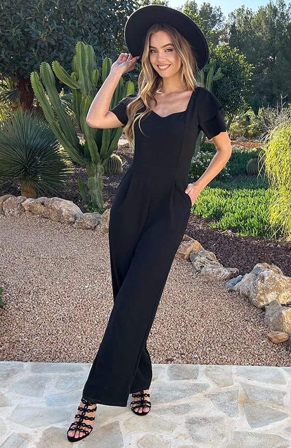 Ruffle Scuba Jumpsuit Rachel Zwart – shoparchief — foto 5
