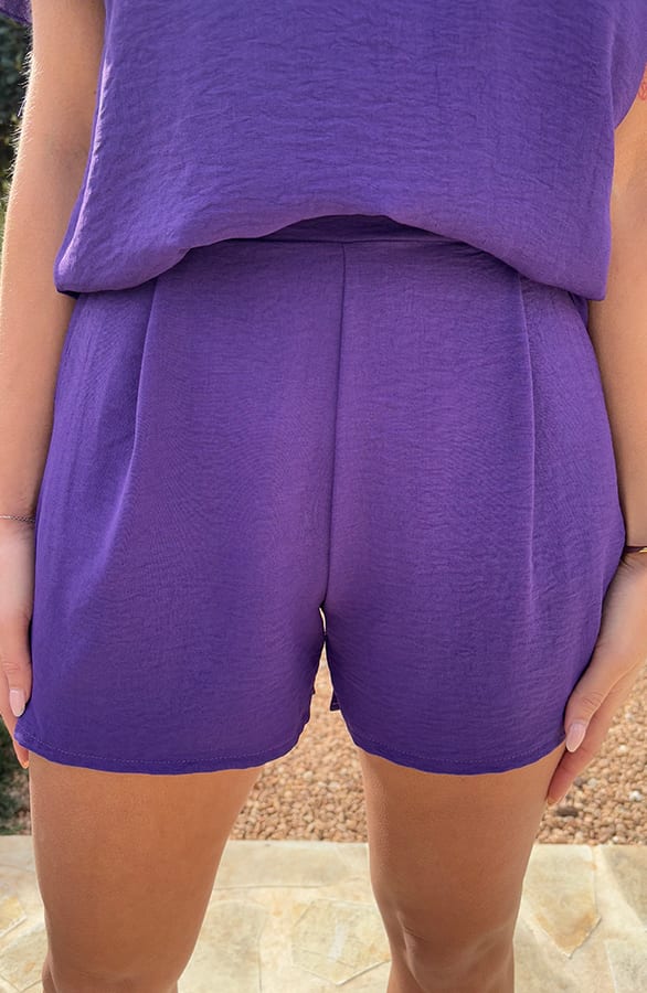 Short Lilly Donker Paars