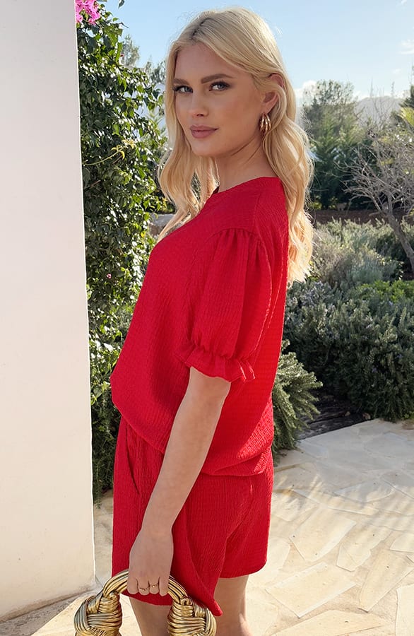 Smocked Short Clara Rood – shoparchief — foto 3
