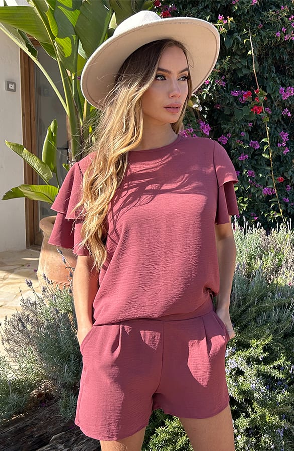 Top Met Ruffle Mouw Lilly Dust Roze 2.0 – shirts & tops — foto 6