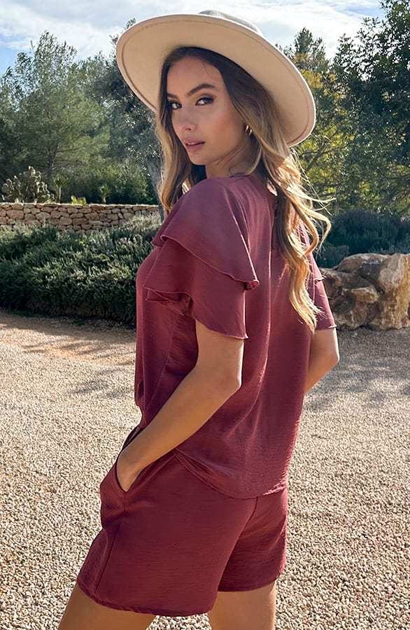 Top Met Ruffle Mouw Lilly Dust Roze 2.0 – shirts & tops — foto 3
