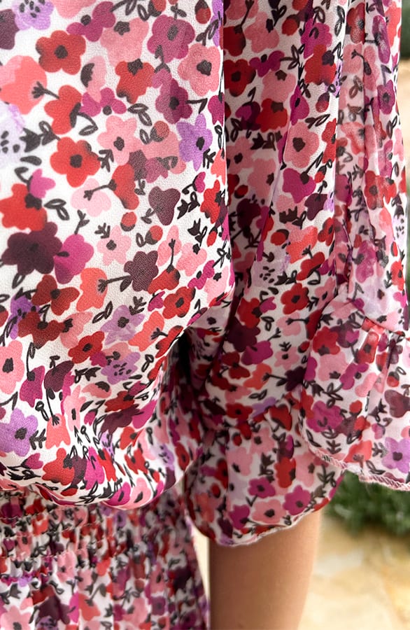 V-Hals Print Dress Marrit Floral – alle jurkjes — foto 7