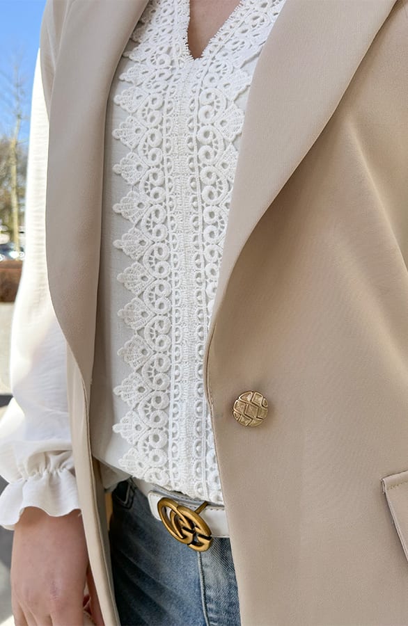 Blazer Gilet Sally Beige – vesten — foto 10