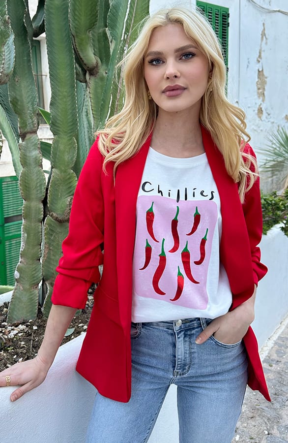 Chillies Basic T-Shirt Eve Ecru – shoparchief — foto 8