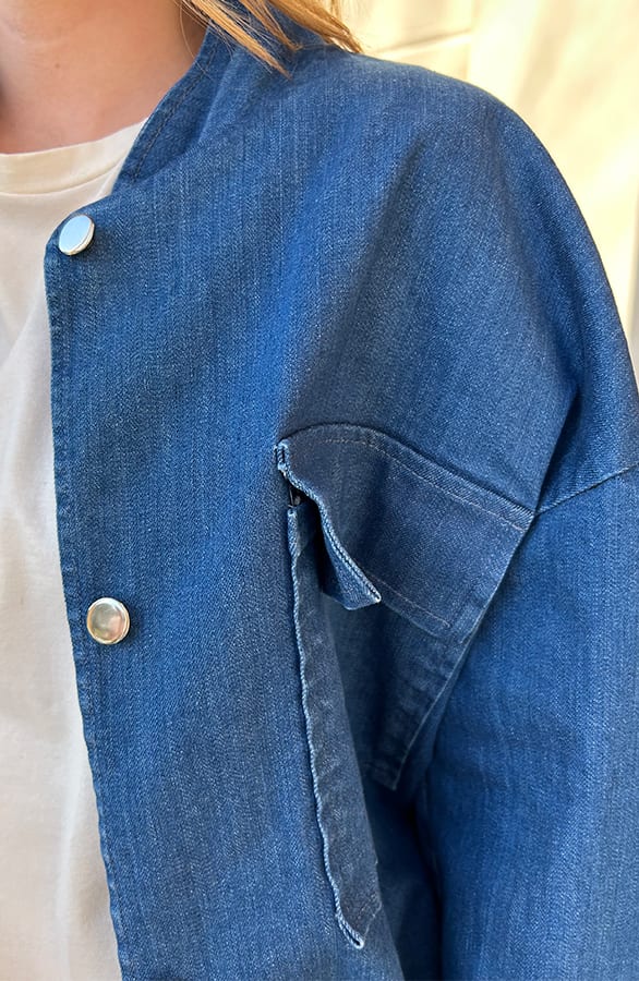 Denim Bomber Jacket – jassen — foto 4