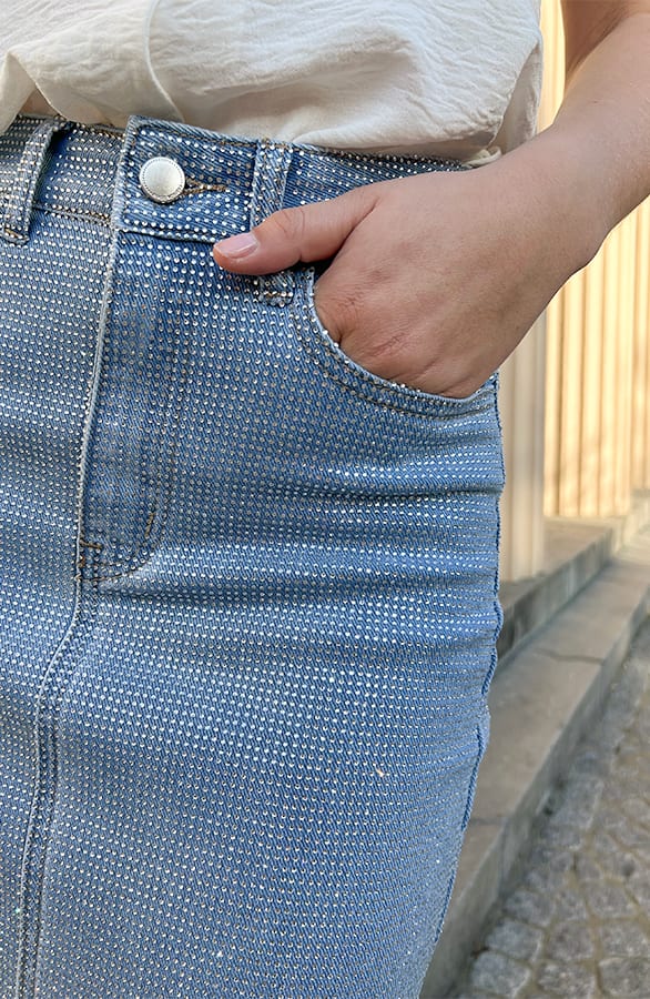 Denim Spijkerrok Yves Strass – shoparchief — foto 2