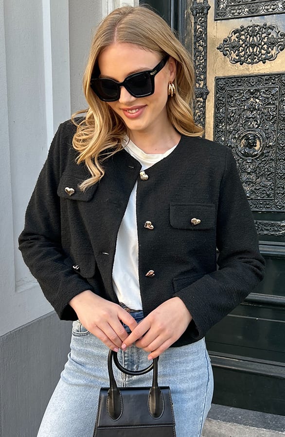 Heart Cardigan Jacket Kourtney Zwart – shoparchief — foto 4