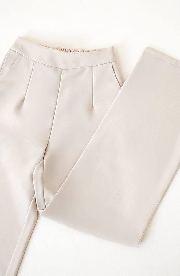 High Waist Pantalon Wide Leg Jette Beige – sale — foto 6
