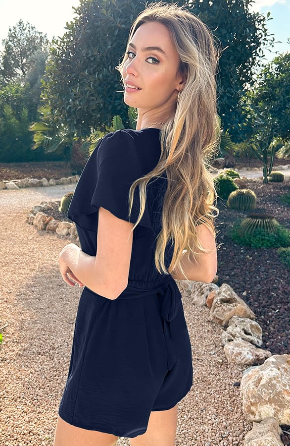 Knopen Playsuit Navy – shoparchief — foto 2
