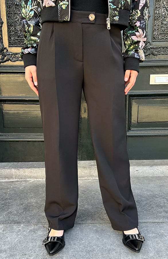 Wide Leg Limited Pants Zwart – shoparchief