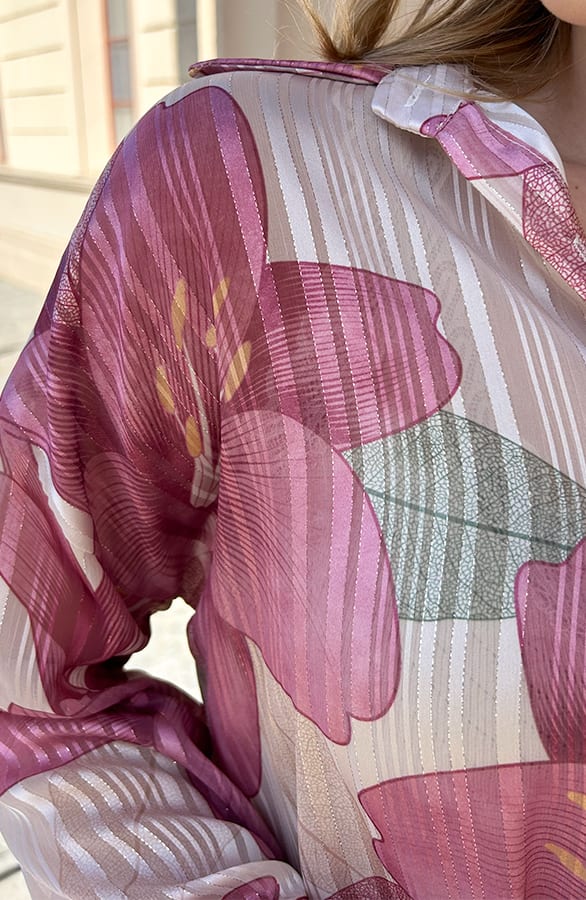 Luxury Floral Bouse Kate Dust Roze – shoparchief — foto 7
