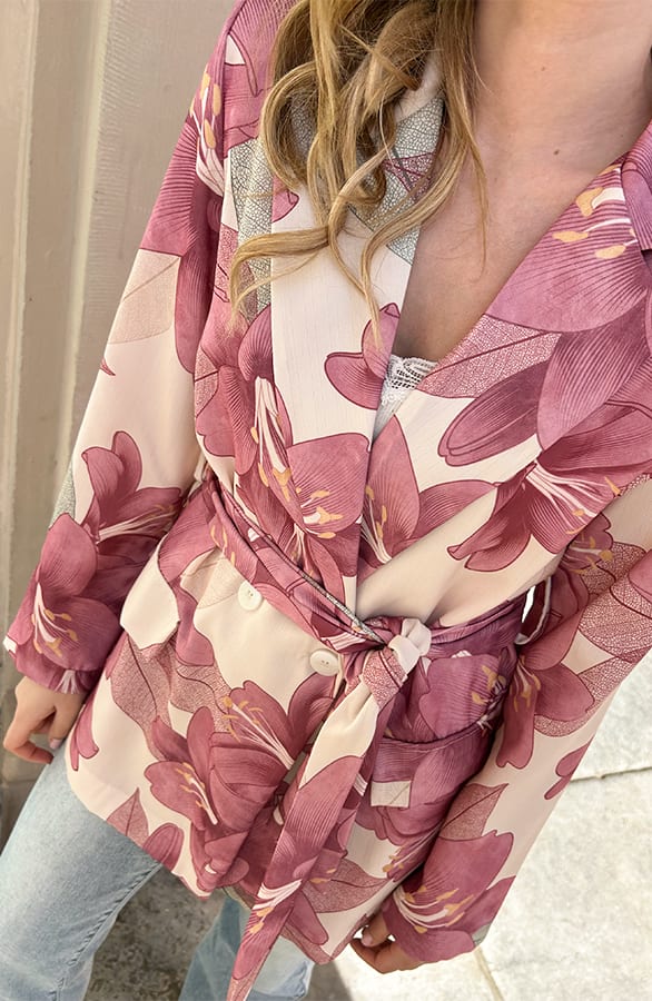 Luxury Floral Blazer Kate Dust Roze – shoparchief — foto 4