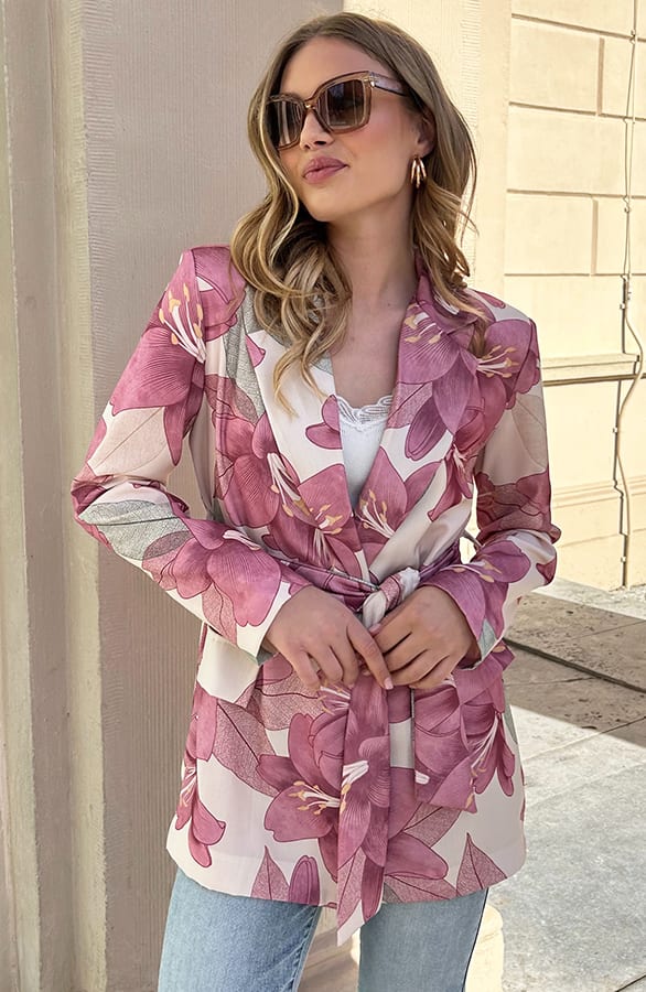 Luxury Floral Blazer Kate Dust Roze – shoparchief — foto 8