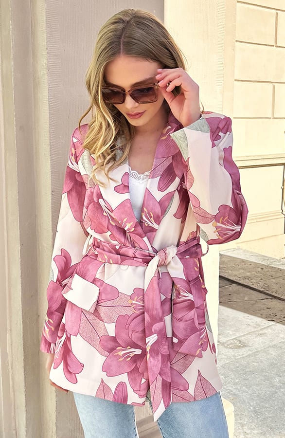 Luxury Floral Blazer Kate Dust Roze – shoparchief — foto 6