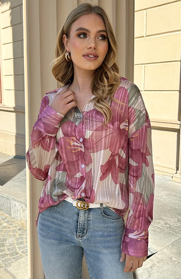 Luxury Floral Bouse Kate Dust Roze – shoparchief — foto 5