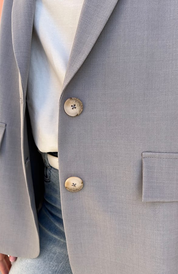 Open Back Oversized Blazer Grijs – blazers — foto 15
