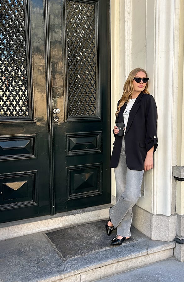 Oversized Blazer Fianna Zwart – shoparchief — foto 8