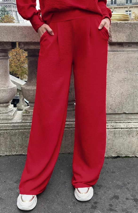 Pantalon Lilly Bordeaux Regular – shoparchief