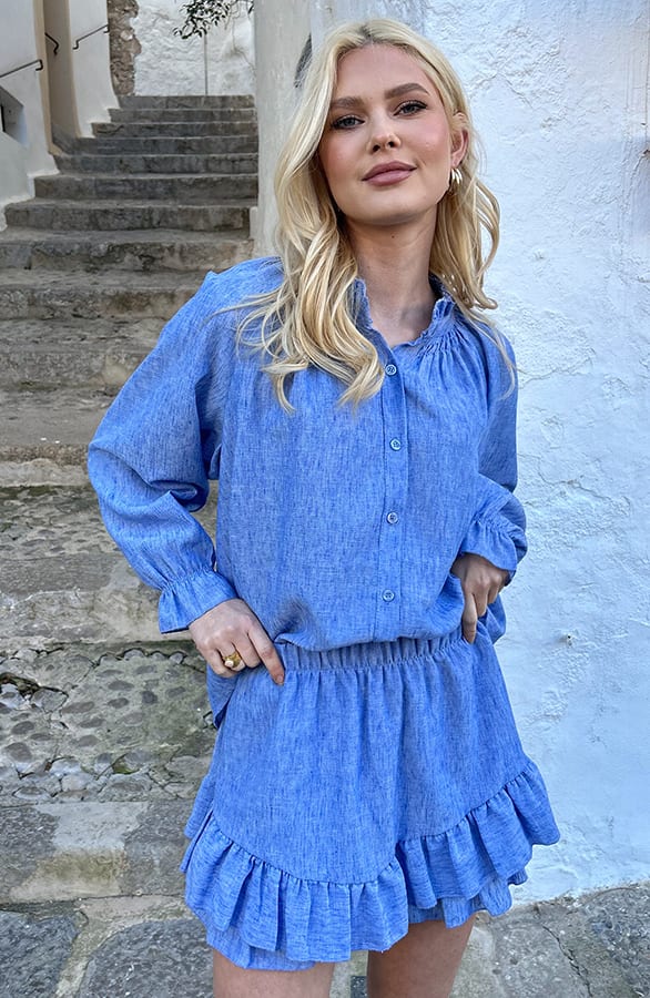 Ruffle Skort Polly Blauw – shoparchief — foto 8
