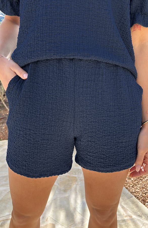 Smocked Short Clara Navy – shoparchief